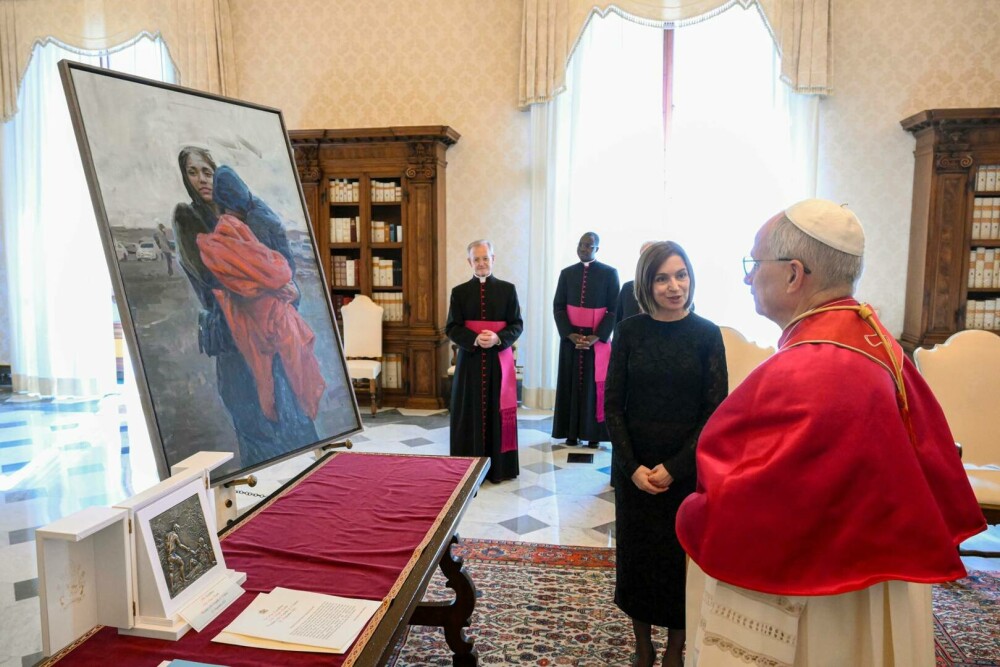 Maia Sandu a fost primită de Papa Leon: ”Țară mică, cu inimă mare”. Mesajul Vaticanului despre Moldova - Imaginea 3