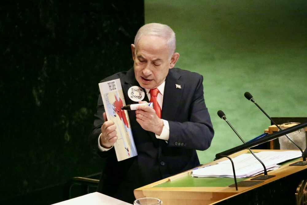Benjamin Netanyahu, huiduit la ONU și întâmpinat cu săli goale. Zeci de delegații au părăsit sala în semn de protest. FOTO - Imaginea 1