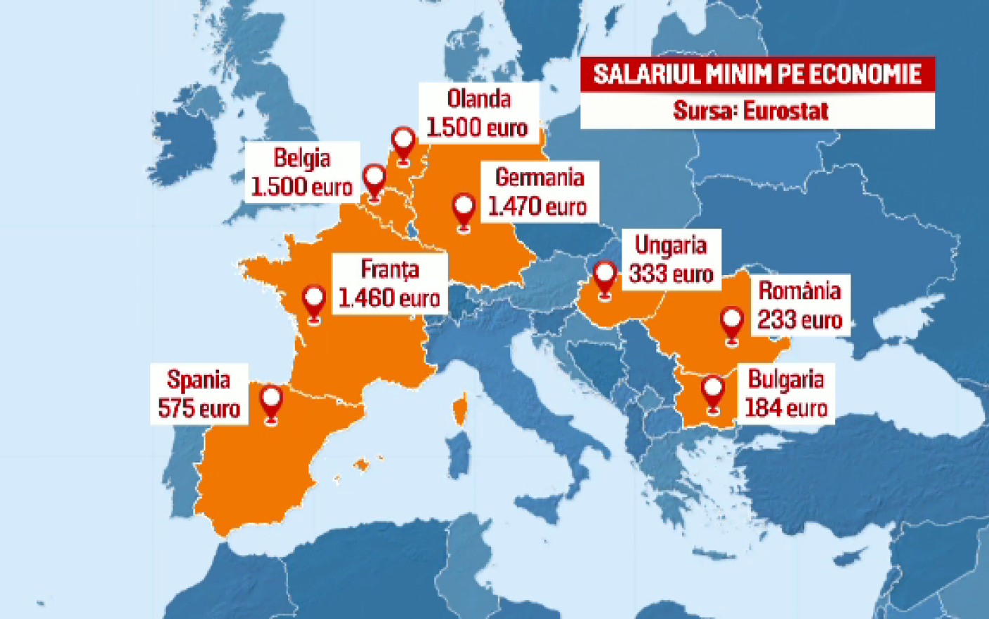 Guvernul decide pe 30 decembrie daca majoreaza salariul minim pe