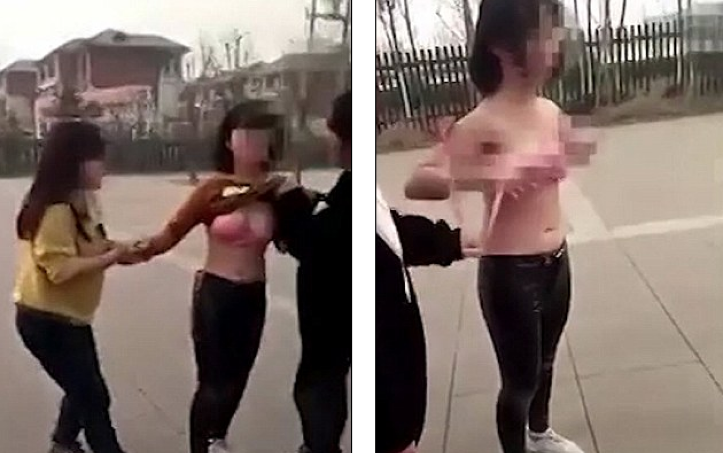 Woman Was Stripped Naked For Stealing Clothes