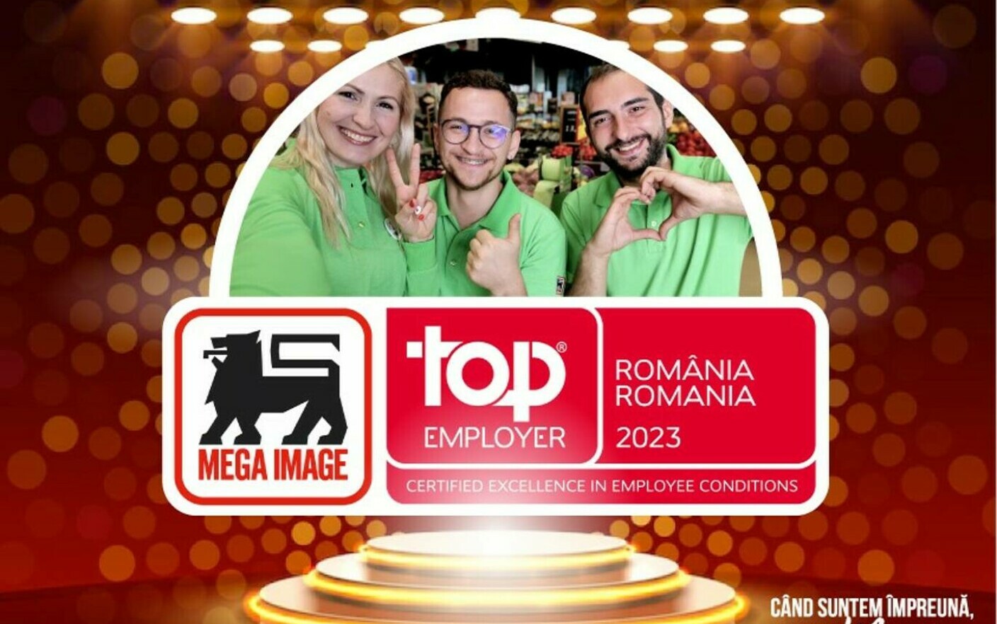 (P) Mega Image ha ottenuto la certificazione Top Employer 2023, con il miglior allineamento tra HR e obiettivi di business