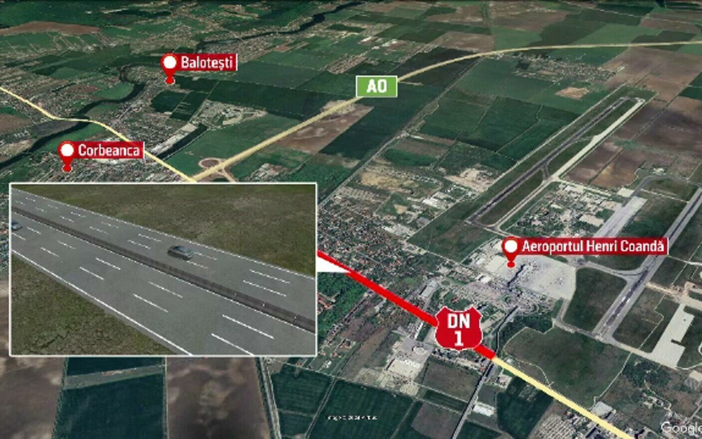 ANIMAȚIE. Drumul până la aeroportul din Otopeni ar putea fi mai rapid. Autoritățile  vor să lărgească DN 1 - Stirileprotv.ro
