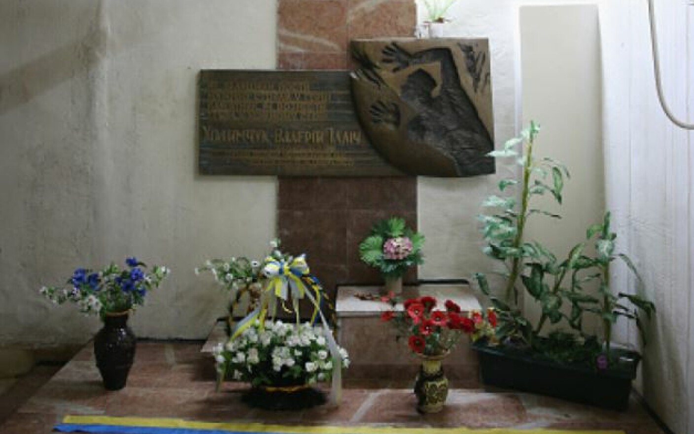 Altarul ridicat în memoria lui Valery Khodemchuk la Cernobîl