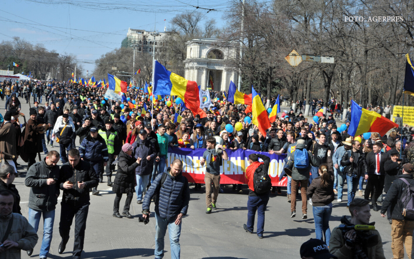 mars pentru unire la Chisinau