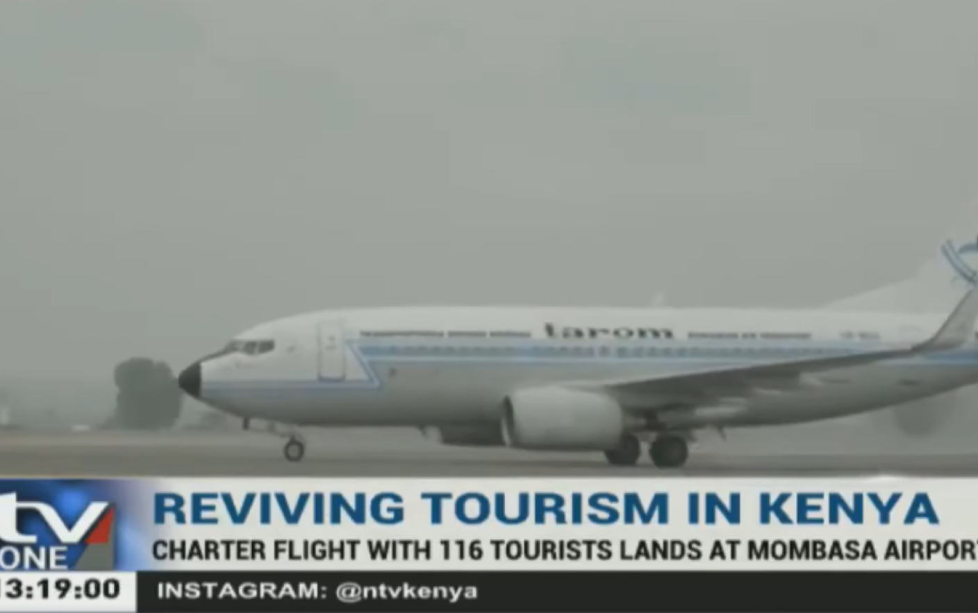 Aterizarea unui avion Tarom în Mombasa a fost subiect de Breaking News