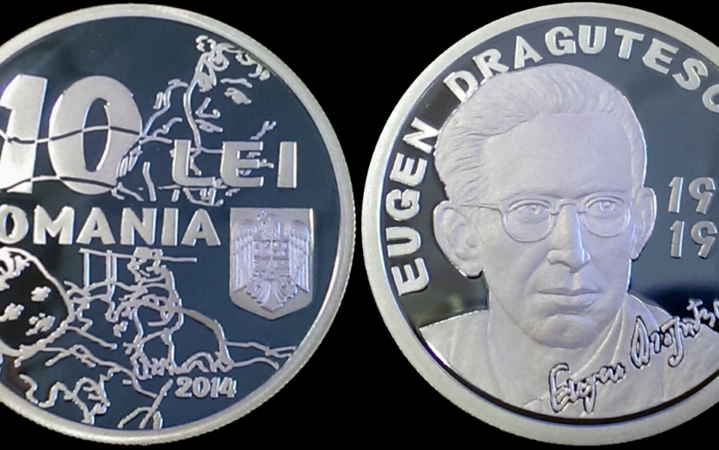 moneda argint de 10 llei Eugen Dragutescu