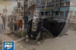 Cascadorii pe 4 roti in Cluj. S-a rasturnat si era sa ucida 2 pietoni
