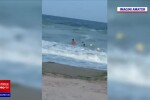 Ultimele imagini cu cei doi tineri dispăruți în mare, la Costinești, în timpul unei furtuni puternice | VIDEO