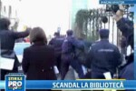 Incidente la Biblioteca Universitara! Sapte persoane, retinute de jandarmi
