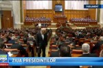 Imnul Romaniei in Parlament la numirea in functie a lui Klaus Iohannis