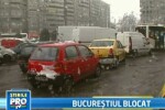 Bucurestiul, paralizat de cativa centimetri de zapada!