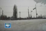 Zapada peste Timisoara. Filmare din masina.