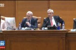 Traian Basescu si Calin Popescu Tariceanu, drept la replica haios la motiunea de cenzura, in Parlament