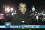 Piata Universitatii, blocata de 1.500 de protestatari. 5 persoane, ridicate