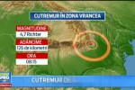 Cutremur cu magnitudinea de 4,7 in Vrancea. Seismul s-a simtit si in Bucuresti