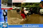 Furtuna puternica in Capitala! Strazile s-au transformat in lacuri!