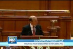 Discursul lui Traian Basescu in Parlament