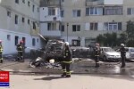 O dubă a explodat în Râmnicu Vâlcea