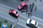 Motociclist ranit intr-un accident in Bucuresti! Echipamentul l-a salvat
