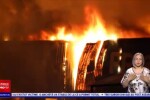 Incendiu de proporții în apropiere de Timișoara. O fabrică de frigidere a fost cuprinsă de flăcări. GALERIE FOTO