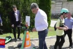 Președintele PSD Marcel Ciolacu a mers cu trotineta