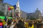 Sărbătoare în stradă după calificarea României în 