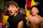 Sărbătoare în stradă după calificarea României în 