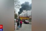 Incendiu la terasa unui bloc din Rahova. Au fost afectați 1.500 de metri pătrați