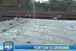 Prima furtuna de vara a adus grindina la Craiova. GALERIE FOTO si VIDEO