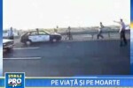 IMAGINI VIOLENTE! Barbat snopit in bataie si impuscat de politisti!