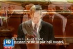 Regele Mihai, aplaudat minute in sir in Parlamentul Romaniei. 250 de invitati au asistat la discurs