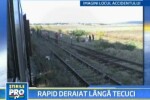 Rapidul 661 Bucuresti - Iasi a deraiat in Berheci, judetul Galati! VIDEO