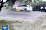 Un BMW s-a transformat in torta in apropiere de Ploiesti!