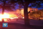 O conducta de gaze din Drumul Taberei a luat foc. Flacarile, cat un BLOC DE PATRU ETAJE