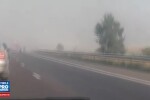 Incendiu autostrada Bucuresti - Pitesti