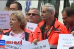 Angajaţii serviciului de ambulanţă amenință cu greva generală. Proteste în mai multe județe