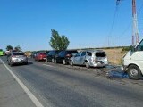 Accident în lanţ, cu şase autovehicule, pe DN 6, în judeţul Giurgiu. Patru persoane au fost duse la spital
