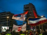 Mii de sârbi au protestat la Belgrad împotriva planului Guvernului de a ceda o clădire istorică familiei Trump