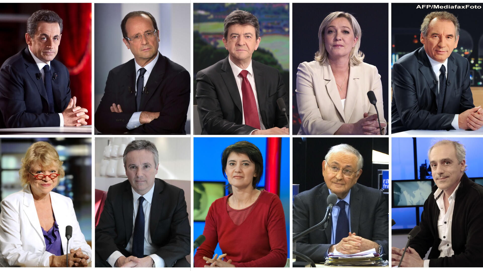 Candidati la alegerile prezidentiale din Franta 2012