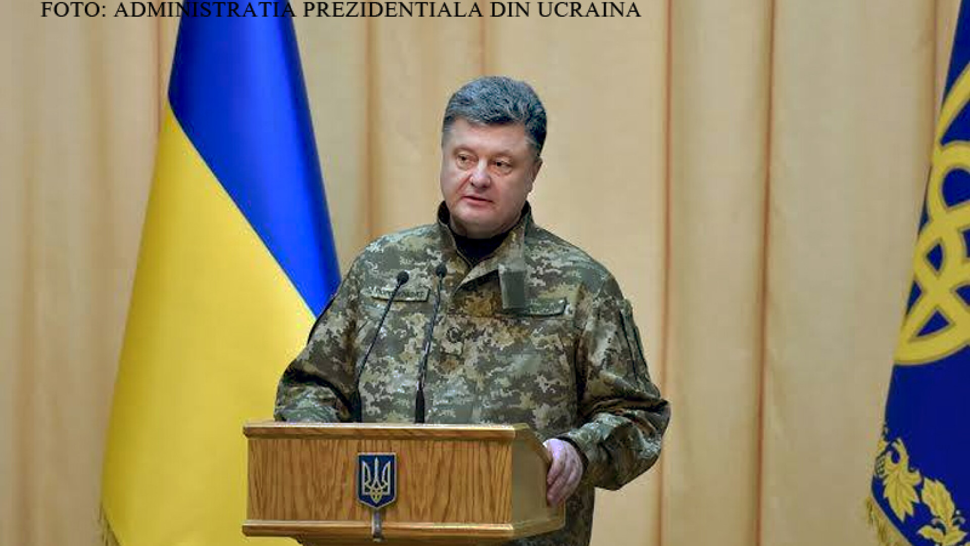 Petro Porosenko, presedintele Ucrainei, in uniform FOTO PR