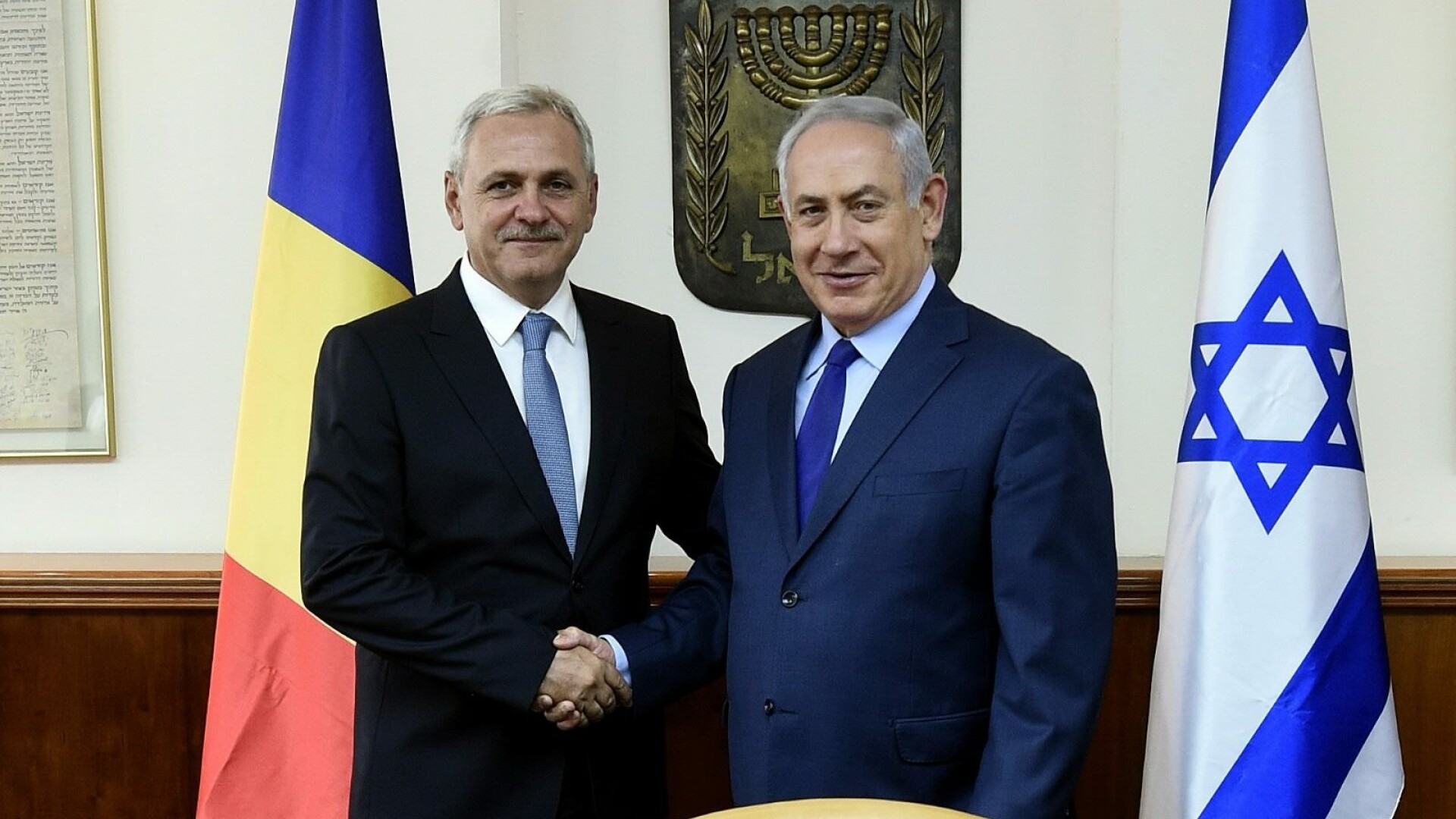 Liviu Dragnea s-a intalnit in Israel cu premierul Benjamin Netanyahu