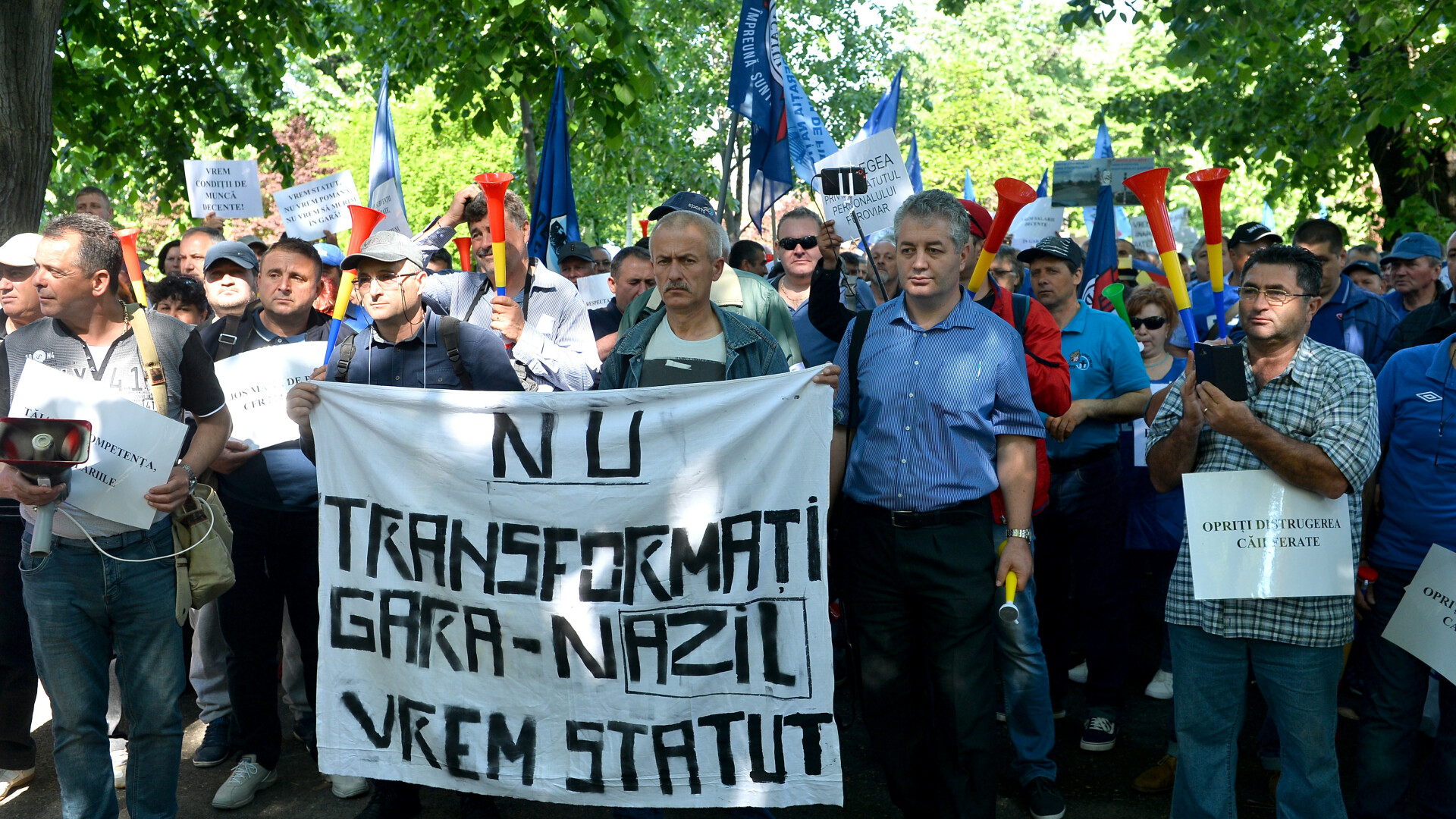 Proteste ale sindicaliștilor feroviari