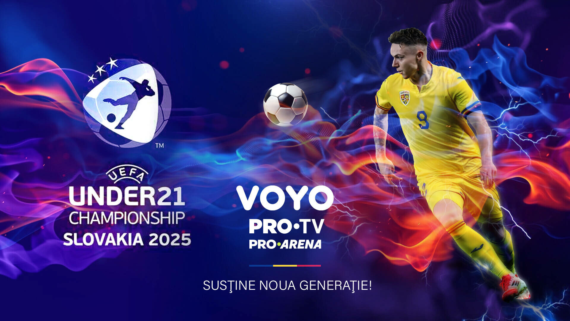 UEFA European Under 21 Championship va fi difuzat în exclusivitate la PRO TV și VOYO