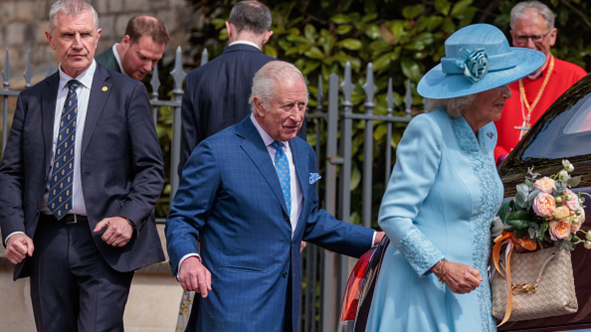 Regele Charles și Regina Camilla au participat la slujba tradițională de Paște