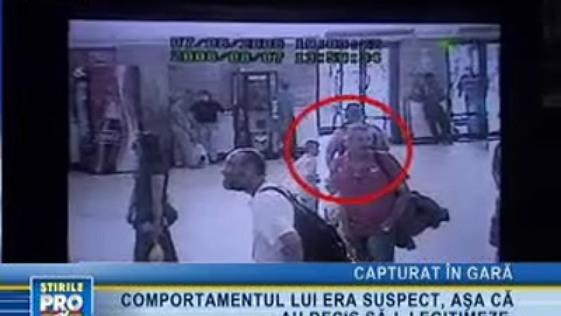 Evadatul, surprins de camerele video din gara Braşov
