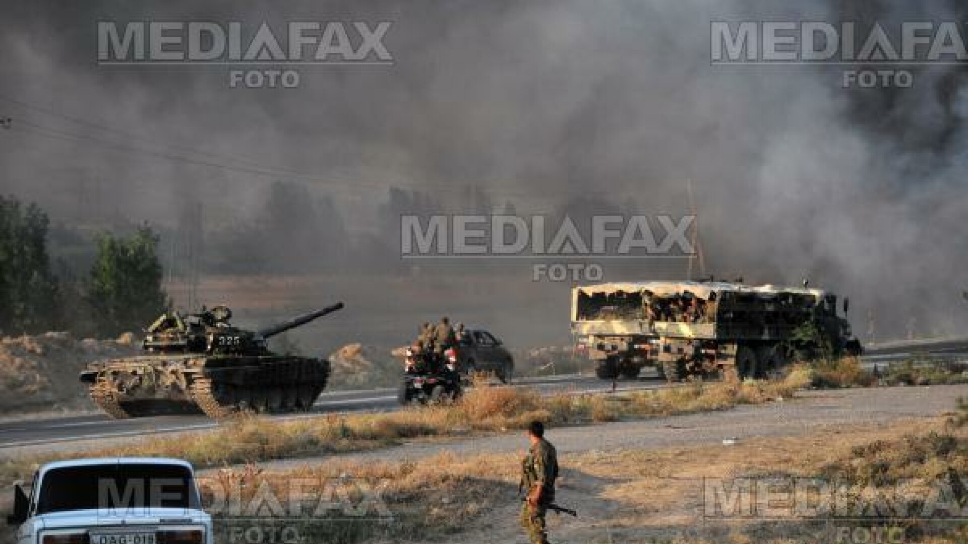 Jurnaliştii turci au fost întâmpinaţi cu focuri de armă în Osetia de Sud