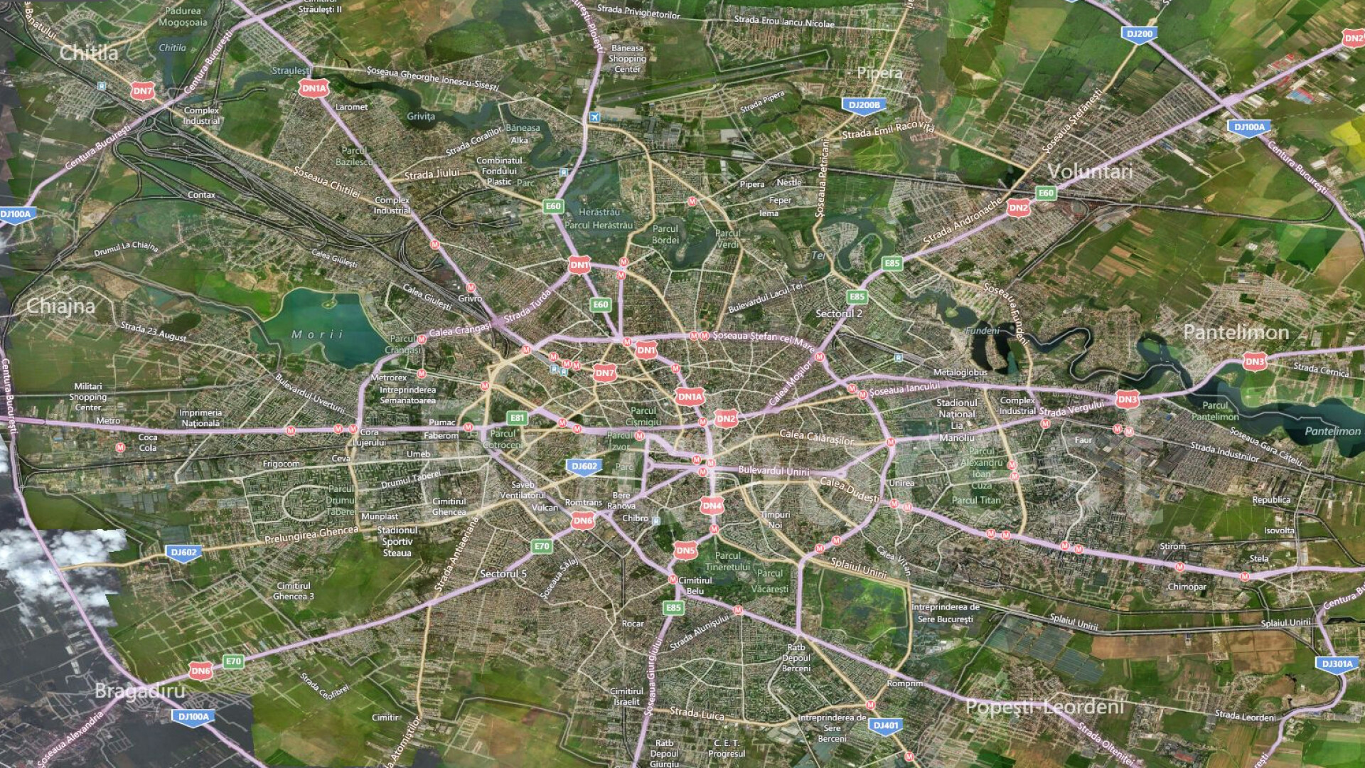 harta Bucuresti, Bing