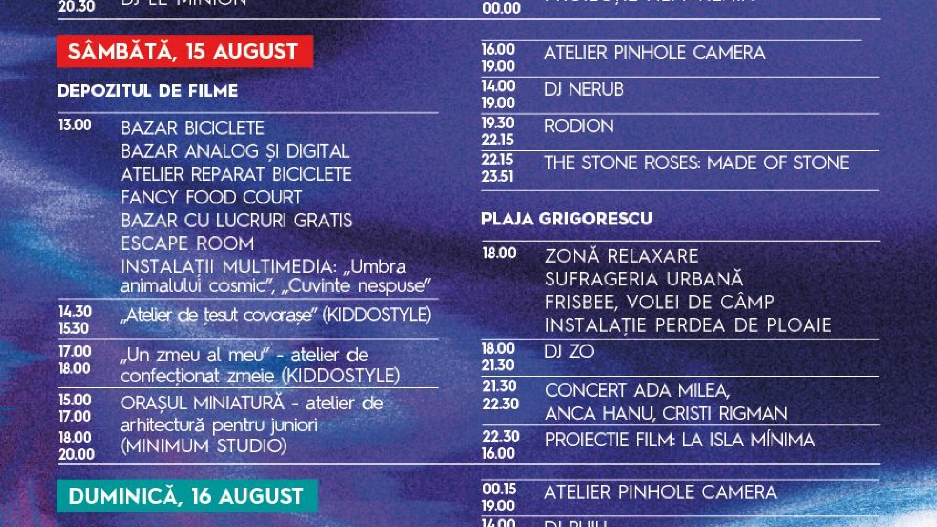 Plaja Grigorescu si Depozitul de Filme devin in acest weekend cinema in aer liber la Festivalul Colours of Cluj
