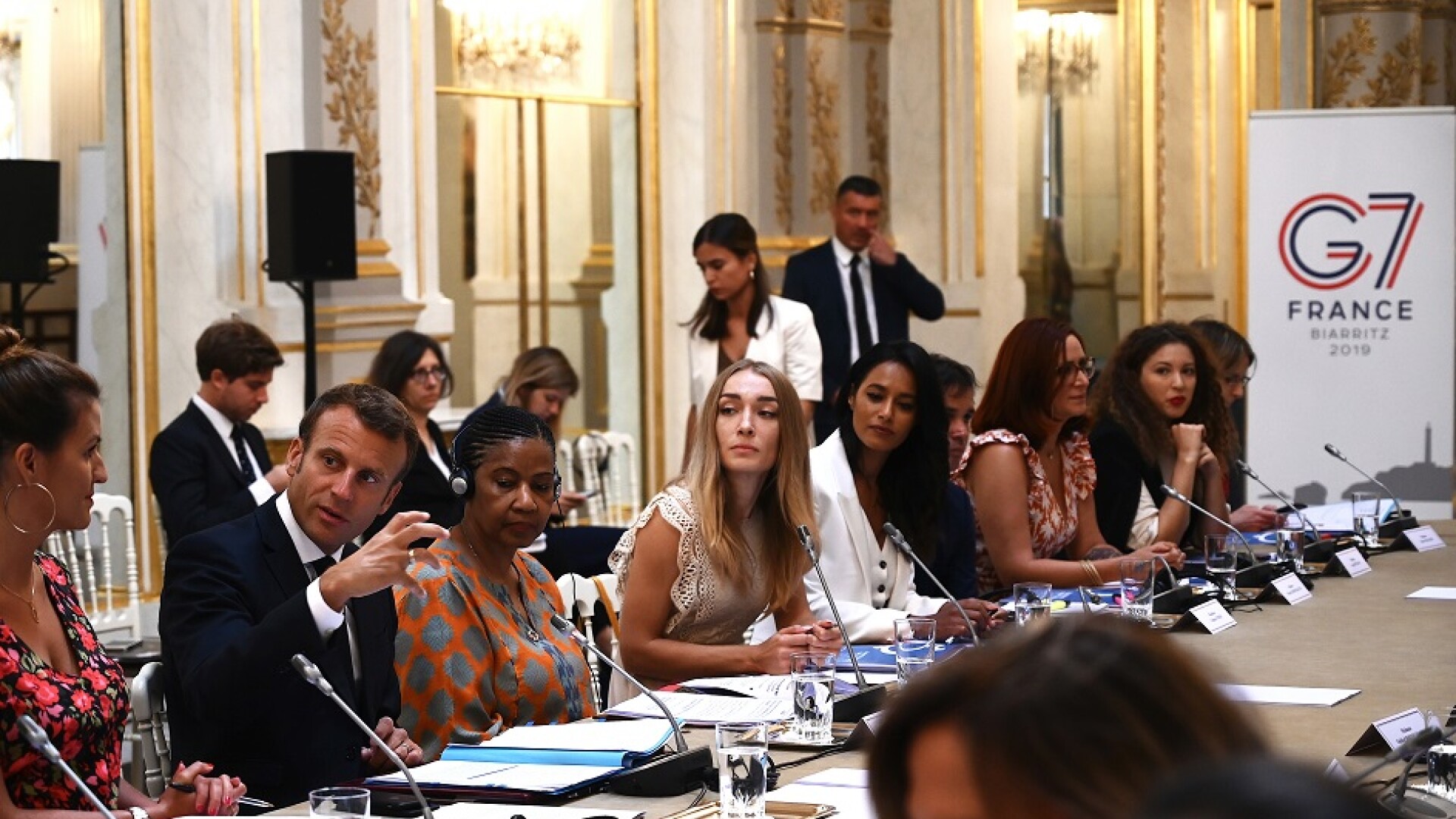 Emmanuel Macron la summit-ul G7 de la Biarritz