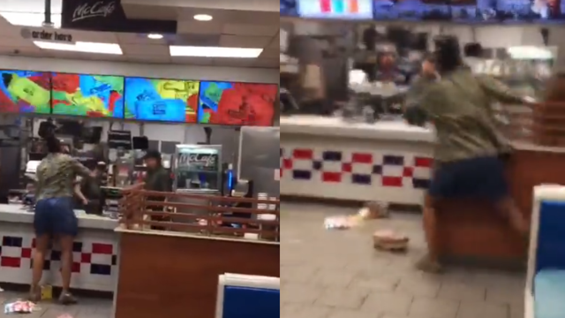 A intrat într-un fast-food și a început să arunce cu obiecte în angajați. Ce a deranjat-o